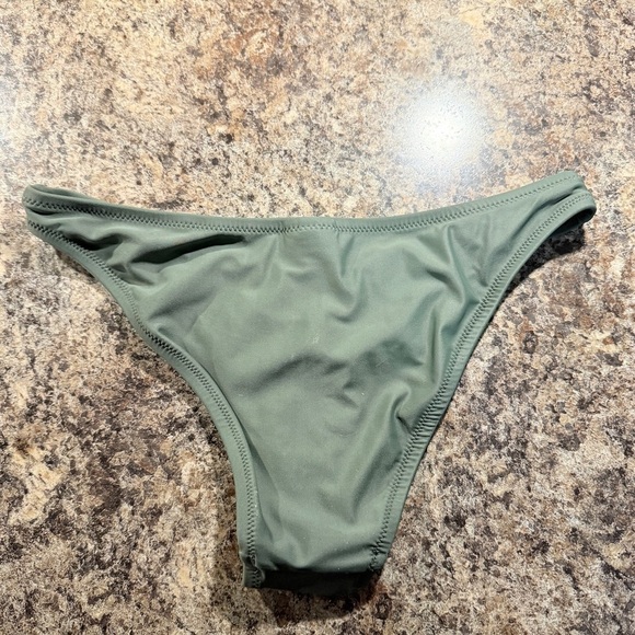 J.Crew High Leg Cheeky Bikini Bottom Army Green XXS NWT - Picture 6 of 9